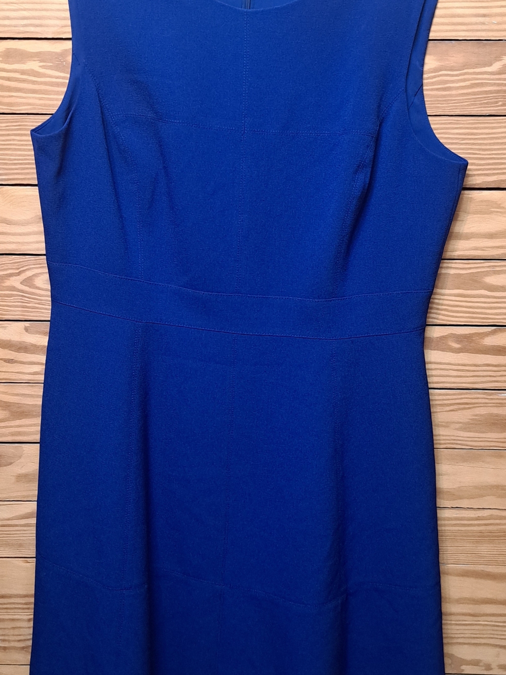 Preston & York Sleeveless Cobalt Midi Sheath Dress Sz 16 Party Office Formal